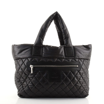 Chanel Coco Cocoon Zipped Tote Quilted Nylon Medium