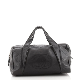 Chanel All Day Long Bowler Bag Chevron Leather Medium
