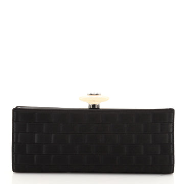 Chanel Frame Clutch Stitched Satin Small