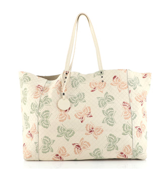 Bottega Veneta Tote Butterfly Intrecciomirage Intarsio Leather Large