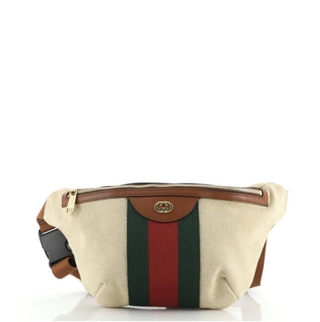 Gucci Zip Belt Bag Vintage Web Canvas Large