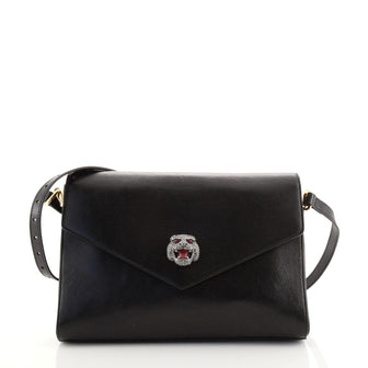 Gucci Crystal Animalier Shoulder Bag Leather Medium