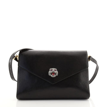 Gucci Crystal Animalier Shoulder Bag Leather Medium