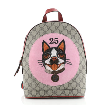 Gucci Zip Around Backpack Printed GG Coated Canvas Small