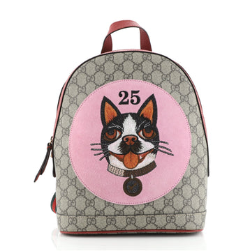 Gucci Zip Around Backpack Printed GG Coated Canvas Small