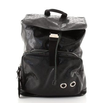 Gucci Buckle Backpack GG Imprime Large