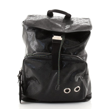 Gucci Buckle Backpack GG Imprime Large