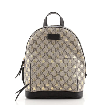 Gucci Zip Pocket Backpack Printed GG Coated Canvas Small