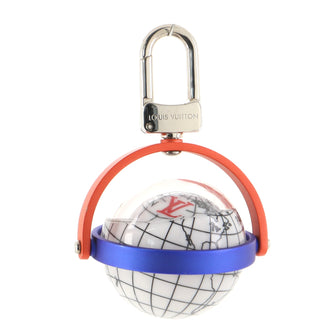Louis Vuitton Spinning Globe Bag Charm Metal and Acrylic