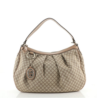 Gucci Sukey Hobo Diamante Canvas Medium