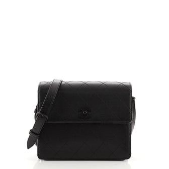 Chanel Vintage CC Flap Shoulder Bag Quilted Caviar Small