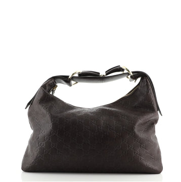 Gucci Horsebit Hobo Guccissima Leather Medium