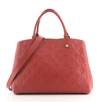 Louis Vuitton Montaigne Handbag Monogram Empreinte Leather MM
