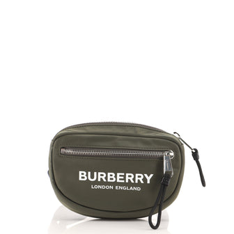 Burberry Logo Cannon Bum Bag Printed Nylon Small