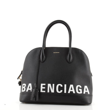 Balenciaga Logo Ville Bag Leather Medium