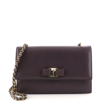 Salvatore Ferragamo Vara Bow Crossbody Bag Leather Medium