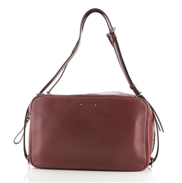Valentino Belted Handle Bowling Bag Leather