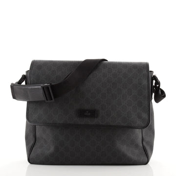 Gucci Flap Messenger Bag GG Coated Canvas Medium