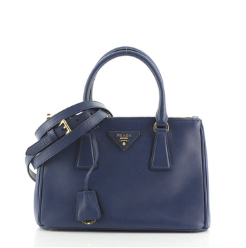 Prada Double Zip Lux Tote Saffiano Leather Mini
