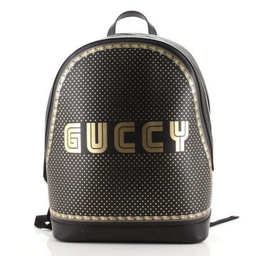 Gucci Zip Backpack Limited Edition Printed Leather Medium