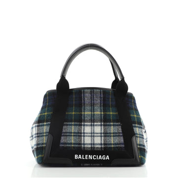 Balenciaga Navy Cabas Wool Small