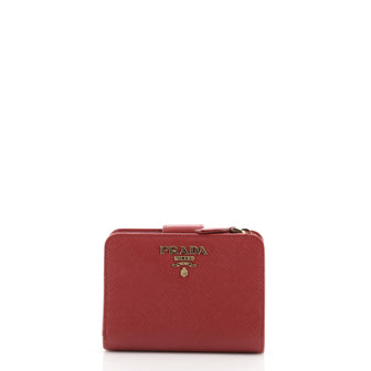 Prada French Wallet Saffiano Leather Compact