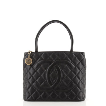 Chanel Medallion Tote Quilted Caviar