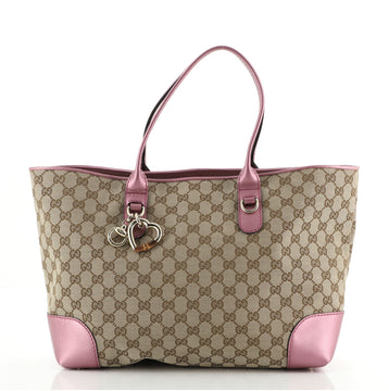 Gucci Heart Bit Open Tote GG Canvas Large
