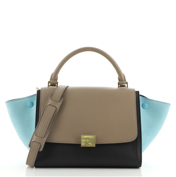 Celine Tricolor Trapeze Bag Leather Small