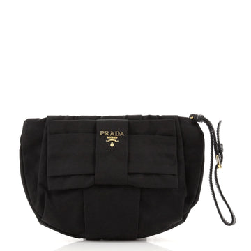 Prada Bow Wristlet Pouch Tessuto Small