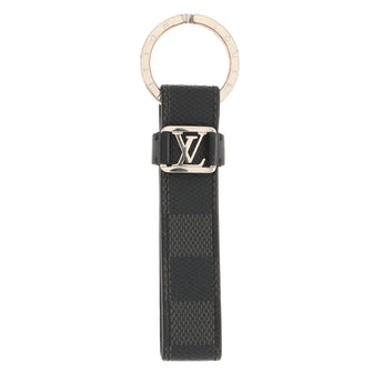 Louis Vuitton Dragonne Keychain Damier Graphite