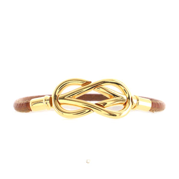Hermes Infinity Bracelet Metal and Leather
