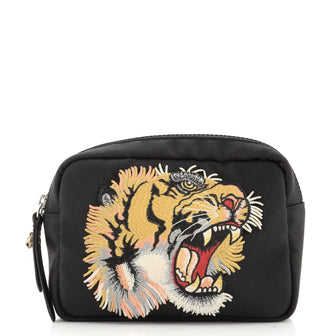 Gucci Tiger Messenger Bag Embroidered Techno Canvas Small