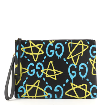 Gucci Wristlet Clutch GucciGhost Leather