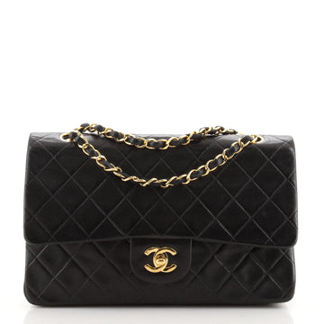 Chanel Vintage Classic Double Flap Bag Quilted Lambskin Medium