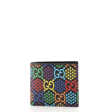 Gucci Bifold Wallet Psychedelic Print GG Coated Canvas