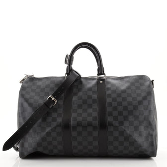 Louis Vuitton Keepall Bandouliere Bag Damier Graphite 45