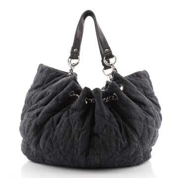 Chanel Cabas Tote Quilted Denim Large