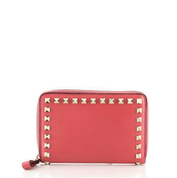 Valentino Rockstud Zip Around Wallet Leather Medium
