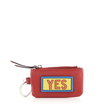 Fendi Vocabulary Zip Key Pouch Leather