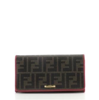 Fendi Continental Wallet Zucca Coated Canvas Long