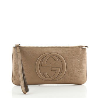 Gucci Soho Wristlet Pouch Leather
