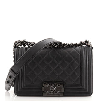 Chanel Boy Flap Bag Quilted Lambskin Small