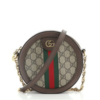 Gucci Ophidia Round Shoulder Bag GG Coated Canvas Mini