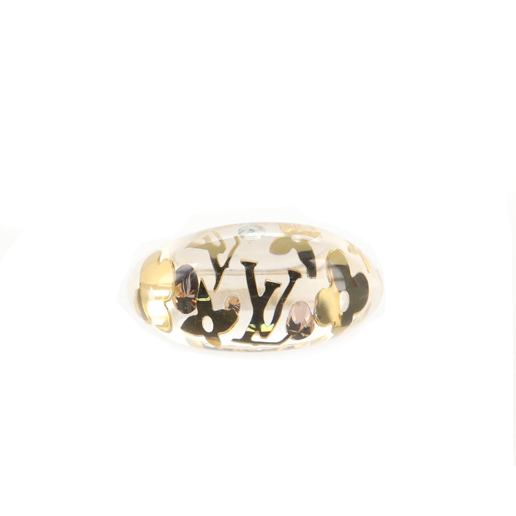 Louis Vuitton Inclusion Ring Resin with Crystals Clear 775461
