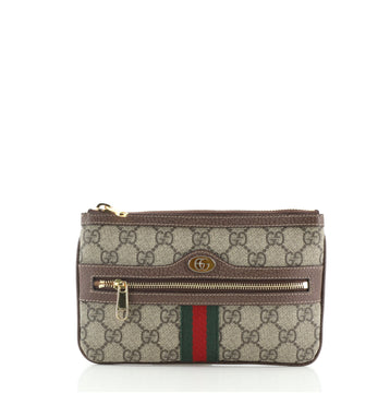 Gucci Ophidia Zip Pouch GG Coated Canvas Small