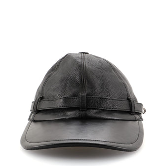 Hermes Kelly Lock Baseball Cap Leather