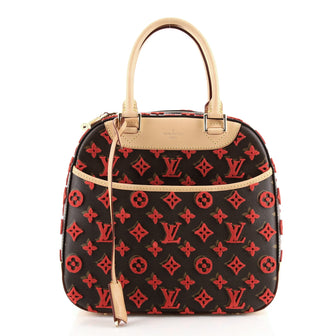 Louis Vuitton Deauville Cube Bag Monogram Tuffetage Canvas