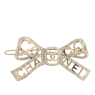 Chanel Bow-tiful Hair Clip Metal with Crystal