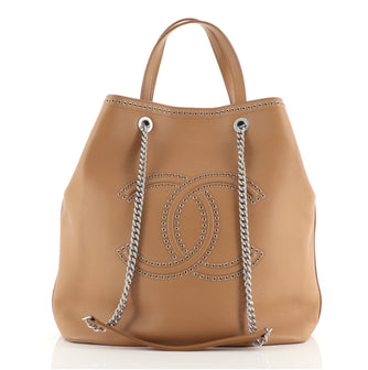 Chanel Coco Eyelets Shopping Tote Calfskin Large